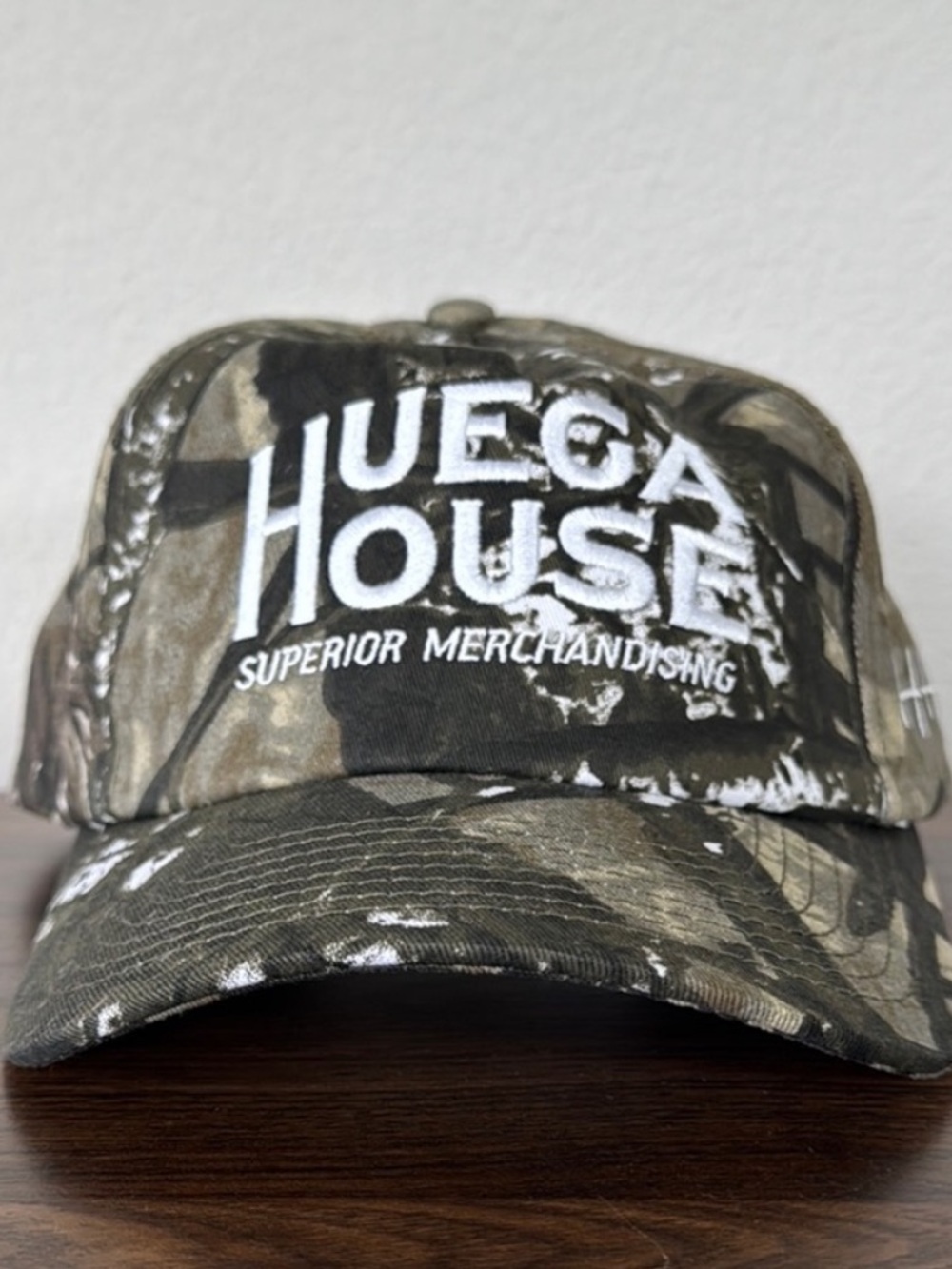 Huega House Camouflage Hat Like New